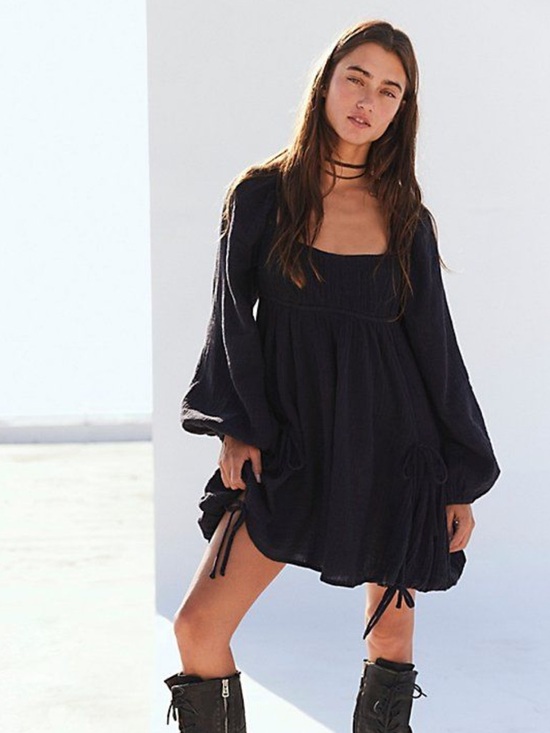 Free People Dresses & Skirts - Free People Clea Mini Dress Black